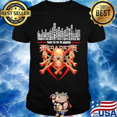 Thank you for the memories megadeth skull shirt