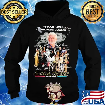 Thank you george lucas star wars 1977 2020 characters signatures s Hoodie