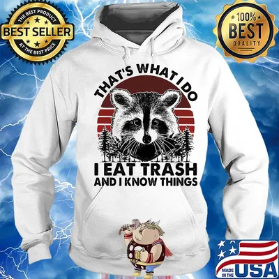 That's What I Do I Eat Trash And I Know Things Sunset Bear Shirt Hoodie