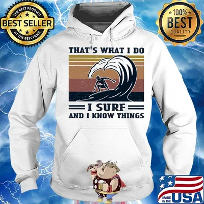That's what I do I surf and I know things vintage retro s Hoodie