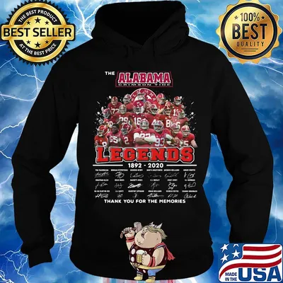 The alabama crimson tide legends 1892 2020 thank you for the memories signatures s Hoodie