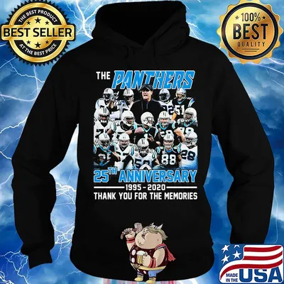 The carolina panthers 25th anniversary 1995 2020 thank you for the memories s Hoodie