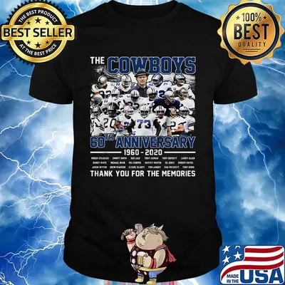 The dallas cowboys 60th anniversary 1960 2020 thank you for the memories stars shirt
