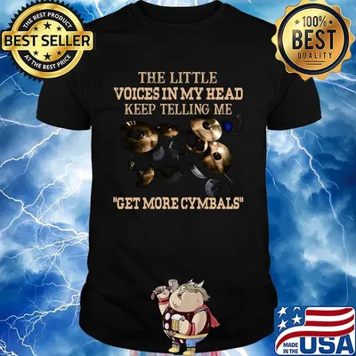 The Little Voices In My Head Keep Telling Me Get More Cymbals Coal Plate Shirt