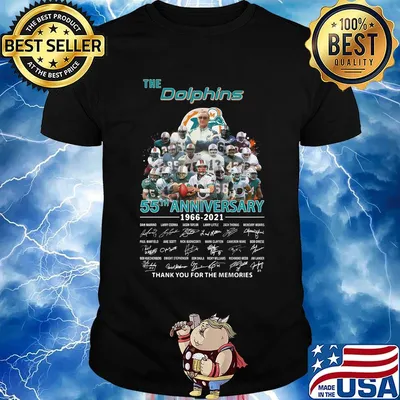 The miami dolphins 55th anniversary 1966 2021 thank you for the memories signatures football shirt