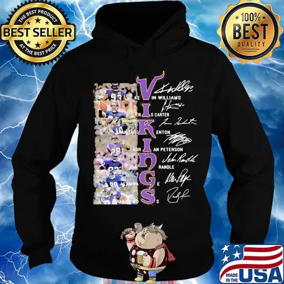 The minnesota vikings football team players signatures s Hoodie