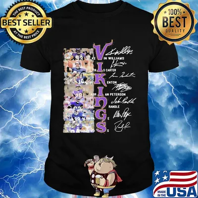 The minnesota vikings football team players signatures shirt