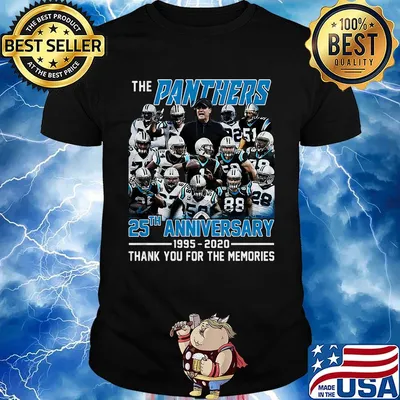 The panthers 25th anniversary 1995 2020 thank you for the memories shirt