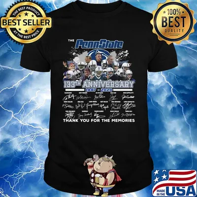 The penn state nittany lions 133th anniversary 1887 2020 thank you for the memories signatures shirt