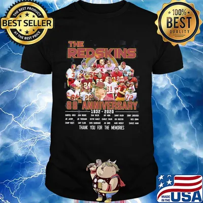 The redskins football team 88th anniversary 1932 2020 thank you for the memories shirt
