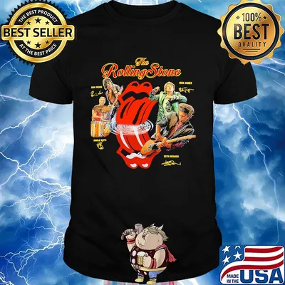 The rolling stone band members signatures shirt