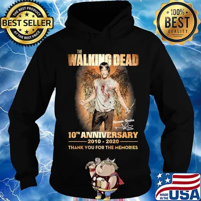 The walking dead 10th anniversary 2010 2020 thank you for the memories signature wings s Hoodie