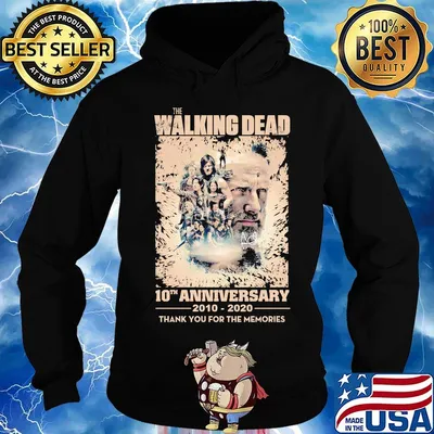 The walking dead movie 10th anniversary 2010 2020 thank you for the memories signature s Hoodie