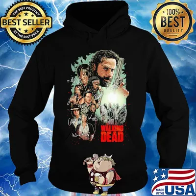 The walking dead movie characters signatures s Hoodie