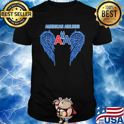 The wings american airlines logo diamond shirt