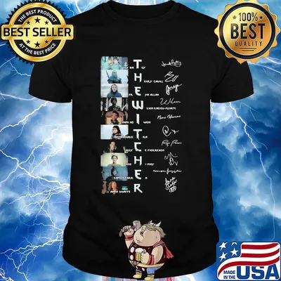 The witcher movie characters signatures shirt