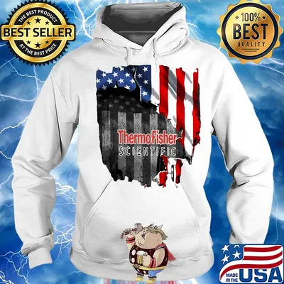 Thermo fisher scientific logo american flag independence day s Hoodie