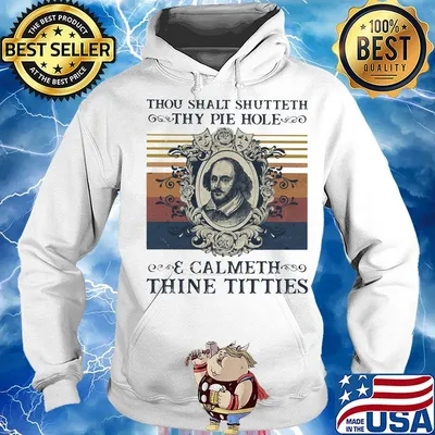Thou shalt shutteth thy pie hole calmeth thine titties vintage retro s Hoodie