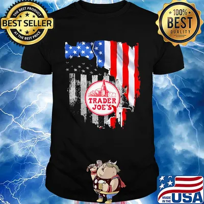 Trader joe's american flag independence day shirt