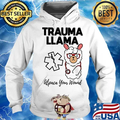 Trauma Llâm Alpaca Your Wound Media Logo Lamb Ear Piece Shirt Hoodie