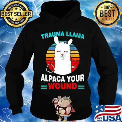 Trauma llama alpaca your wound vintage retro s Hoodie