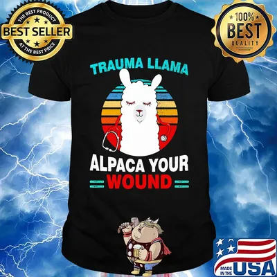 Trauma llama alpaca your wound vintage retro shirt