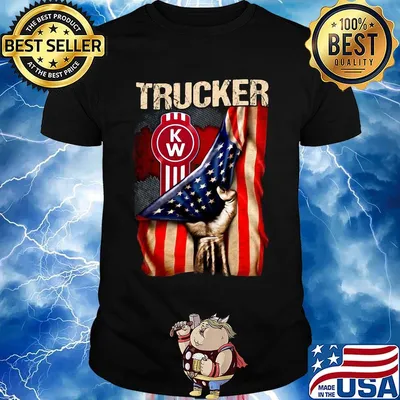 Trucker KW American flag shirt