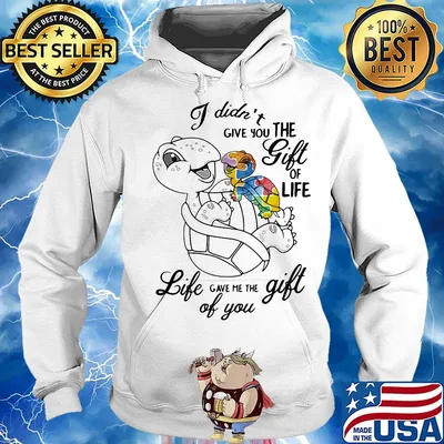 Turtle autism i didn't give you the gift of life gave me the gift of you s Hoodie