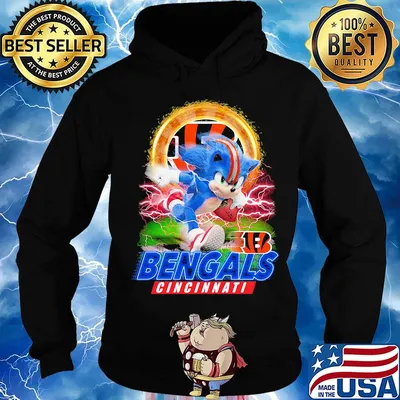 Ultra sonic the hedgehog playing rugby football cincinnati bengals s Hoodie