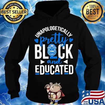 Unapologetically pretty black and educated zeta phi beta heart styles 90's s Hoodie