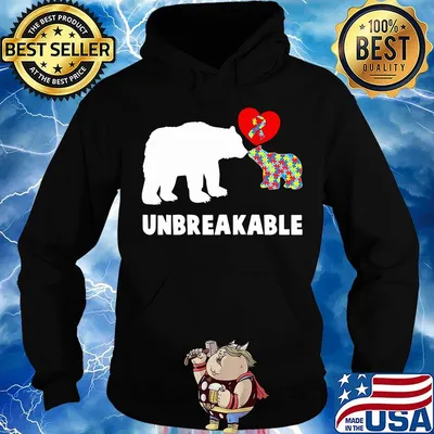 Unbreakable bear autism awareness heart s Hoodie