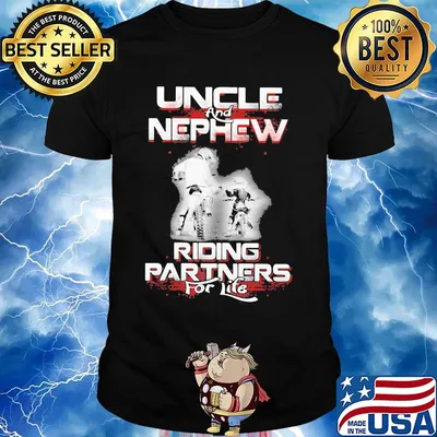 Uncle and nephew riding partners for life shirt