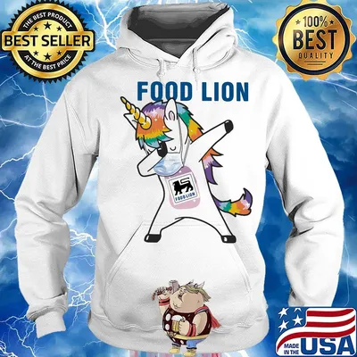 Unicorn mask food lion logo s Hoodie