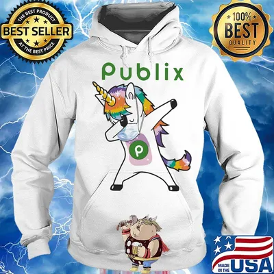 Unicorn mask publix logo star s Hoodie