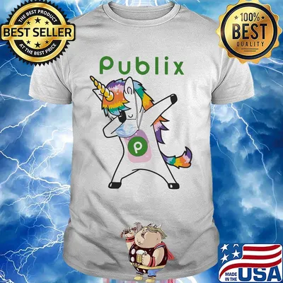 Unicorn mask publix logo star shirt