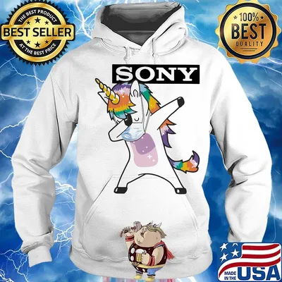 Unicorn mask sony logo s Hoodie