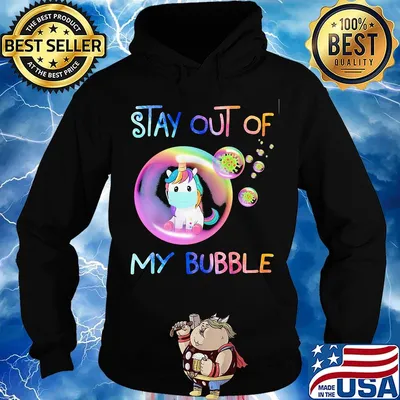 Unicorn mask stay out of my bubble covid-19 s Hoodie