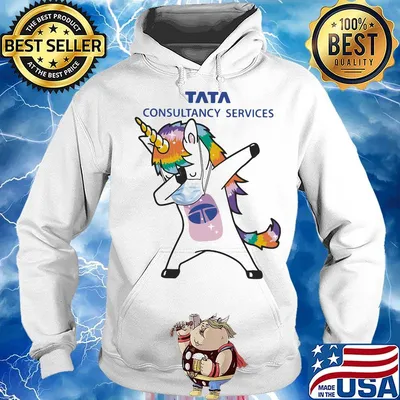 Unicorn mask tata consultancy services logo s Hoodie