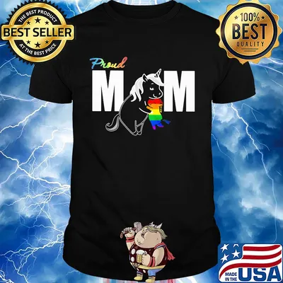 Unicorn proud mom lgbt shirt