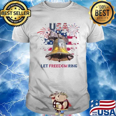 Usa let freedom ring firework america 4th of july independence day shirt