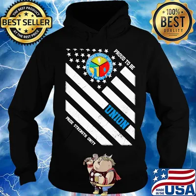 Utility workers union of america proud to be union pride strength unity american flag independence day s Hoodie