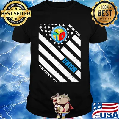 Utility workers union of america proud to be union pride strength unity american flag independence day shirt