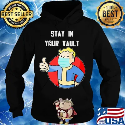Vault boy fallout mask stay in your vault s Hoodie