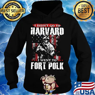 Veteran i didn't go to harvard i went to fort polk american flag independence day s Hoodie