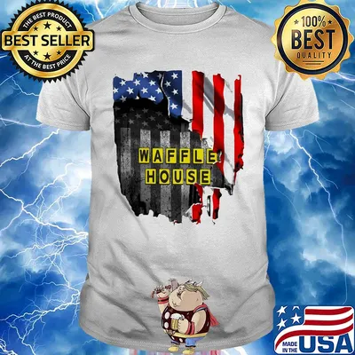Waffle house logo american flag independence day shirt