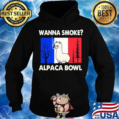 Wanna smoke alpaca bowl shirt (2) Hoodie