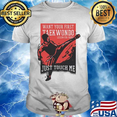 Want your first taekwondo lesson for free just touch me shirt