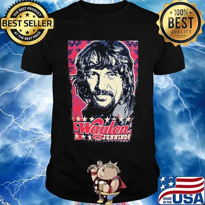 Waylon jennings stars art shirt