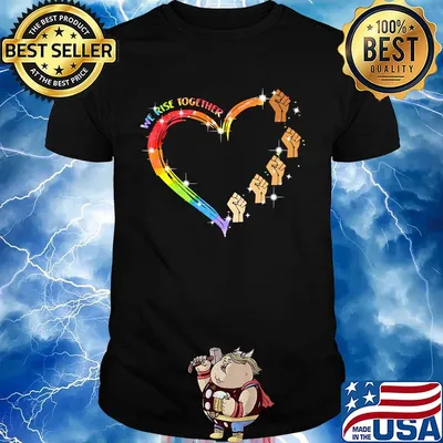 We Rise Together Black Lives Matter Heart LGBT Shirt