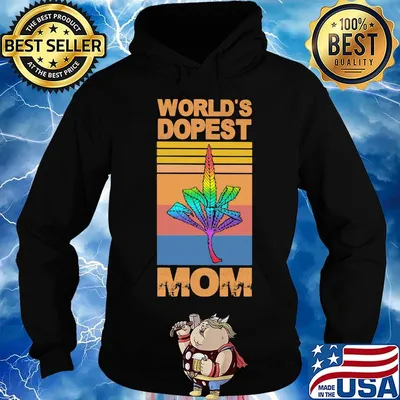 Weed worlds dopest mom vintage retro s Hoodie